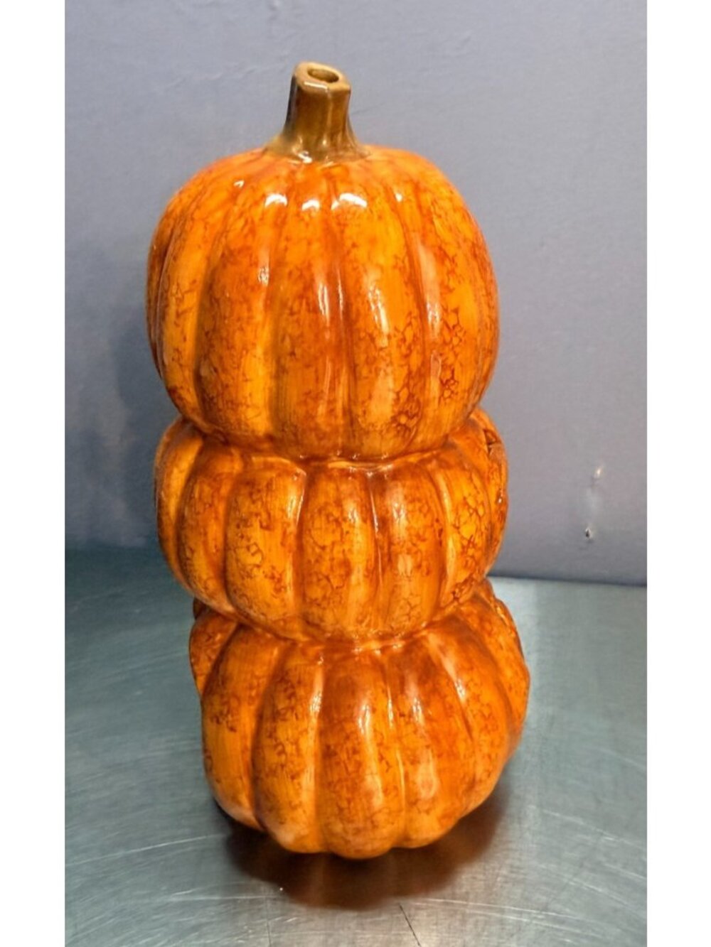 Vintage Russ Berrie Ceramic Stacked Jack O' Lantern Tealight Candle Holder 28683 - Picture 5 of 8
